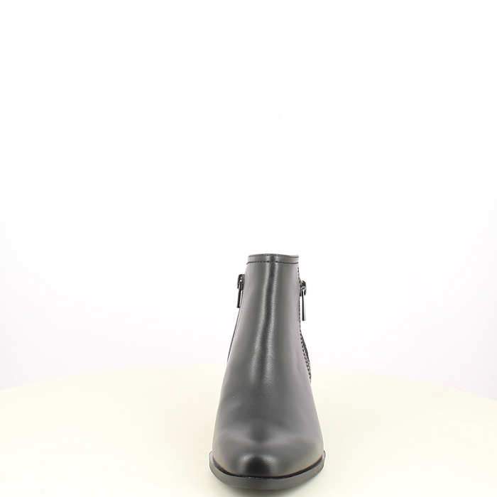 Fugitive bottine racine cuir lisse noir zip7507801_2
