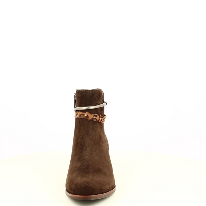 Fugitive bottine razel cuir velours marron zip7507901_2