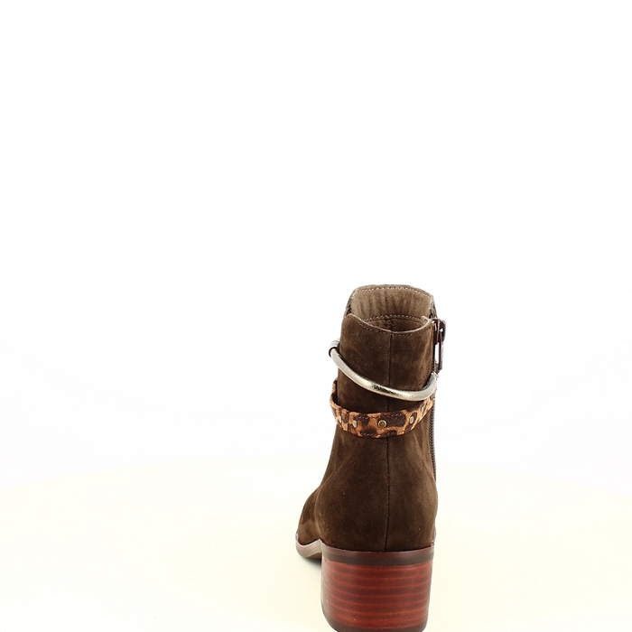 Fugitive bottine razel cuir velours marron zip7507901_4