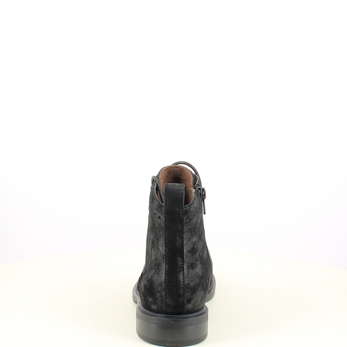 Fugitive bottine fevol cuir lisse noir lacet zip7508101_4