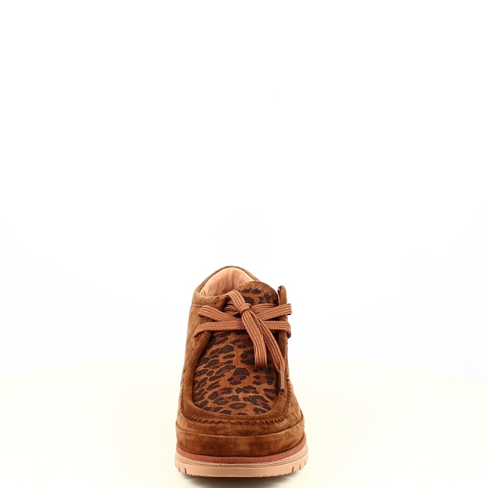Fugitive derbies mocassins kelvine cuir velours camel lacet zip7508201_2