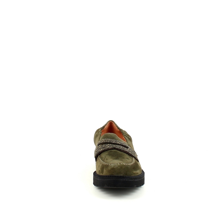 Fugitive derbies mocassins cyssy cuir velours kaki7508301_2