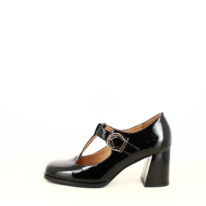 Karston escarpin felicity vernis noir boucle