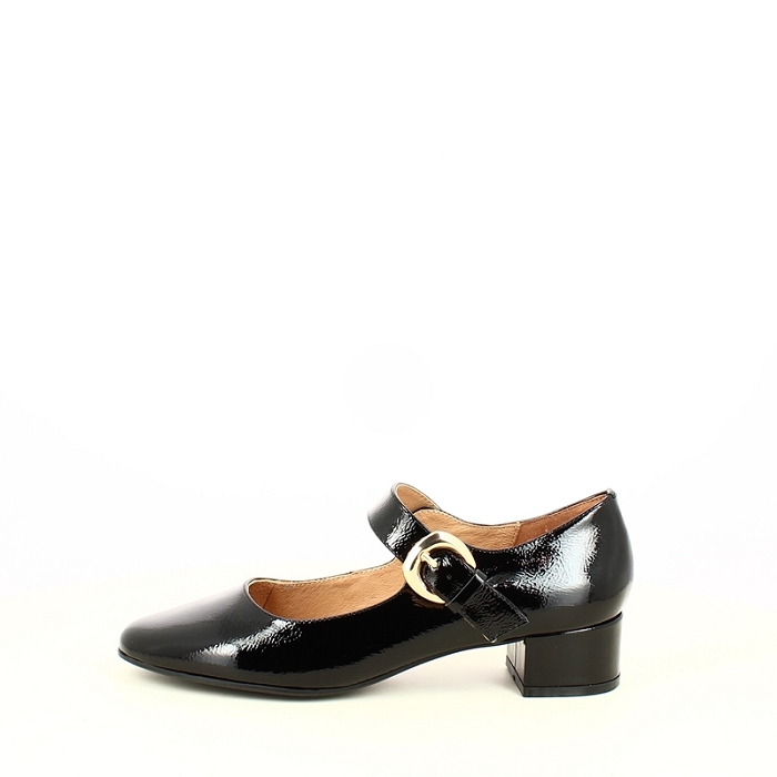 Karston ballerine vivienne vernis noir boucle