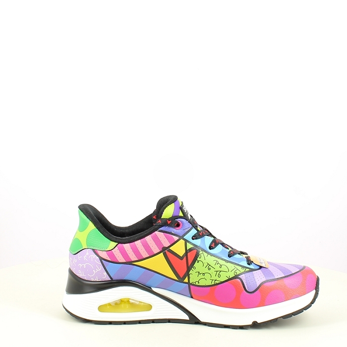 Skechers basket 190041 synthetique multi colors lacet7510401_3