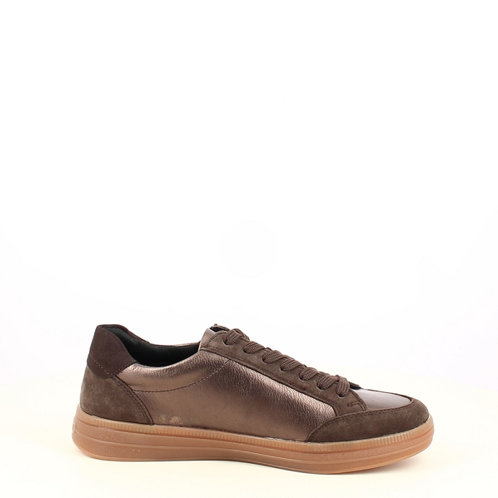 Remonte basket d2c04.90 cuir lisse marron lacet zip7511101_3