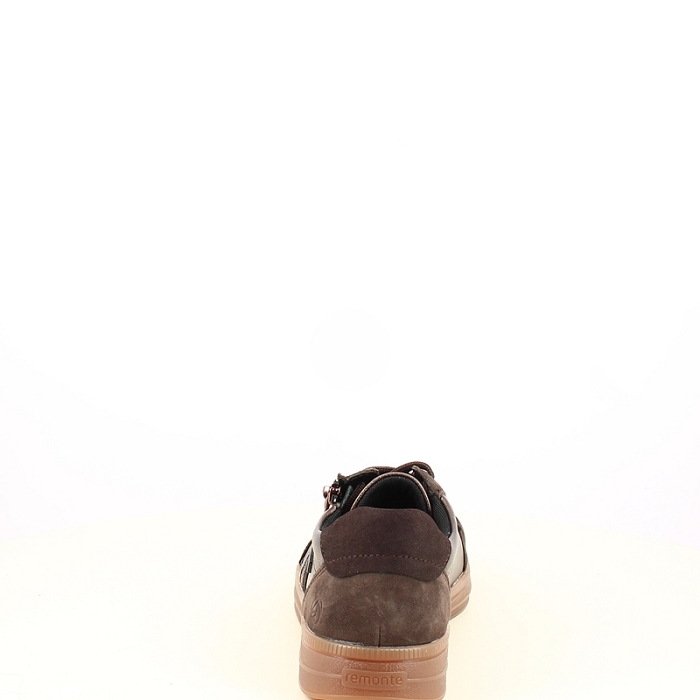 Remonte basket d2c04.90 cuir lisse marron lacet zip7511101_4