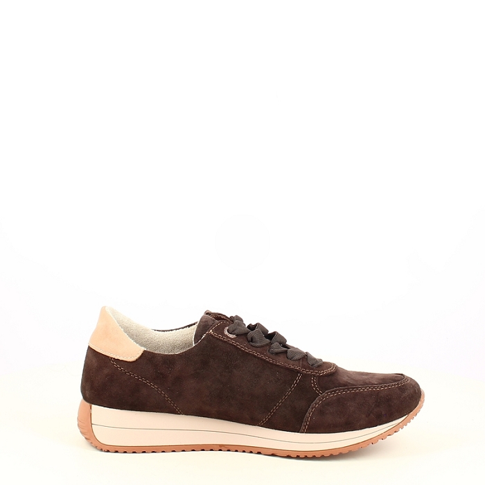 Remonte basket d0h19 cuir velours marron lacet zip7511301_3