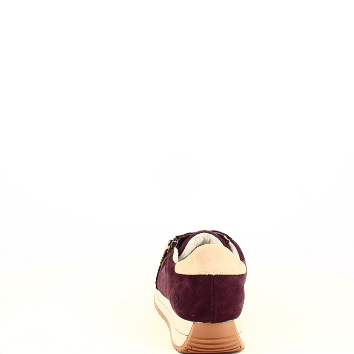 Remonte basket d0h19 cuir velours bordeaux lacet zip7511302_4